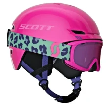 Scott Keeper 2 Jr Hjelmsett - Rosa Barnehjelm som leveres med Witty briller
