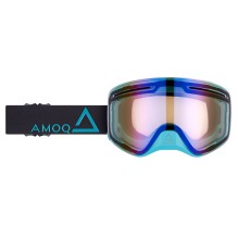 AMOQ Vision Vent+ Magnetic Goggles Black-Turqoise - Blue Mirror