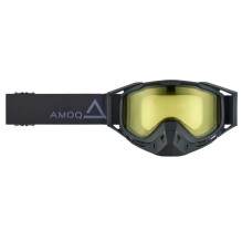 AMOQ Youth Snow Goggles Black-Grey, yellow lens