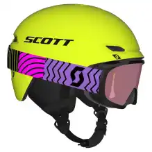 Scott Keeper 2 Jr Hjelmsett - Neongul Barnehjelm som leveres med Witty briller
