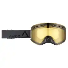 AMOQ Vision Vent+ Magnetic Skoterglasögon Dark Grey-Black - Yellow
