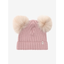 Huttelihut Hat Knit Alpaca Pompoms - Woodrose