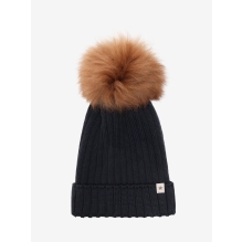 Huttelihut Hat Knit Alpaca Pompoms - Dark Navy