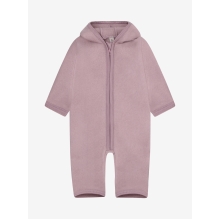 Huttelihut Pram Suit Ears Wool Fleece - Woodrose
