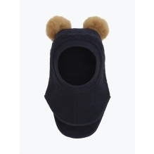 Huttelihut Balaclava Wool Alpaca Pompoms - Dark Navy
